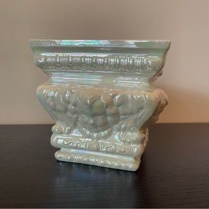 Vintage Glazed Ceramic Cherub Planter or Centerpiece